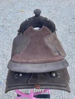 Adult Western Roughout Leather Work Saddle Comfort Ride 15/16/17 Inch