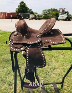 Adults-Kids & 8 Western Saddle Horse Barrel Saddle Deep Seat With Free Shipping