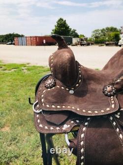 Adults-Kids & 8 Western Saddle Horse Barrel Saddle Deep Seat With Free Shipping