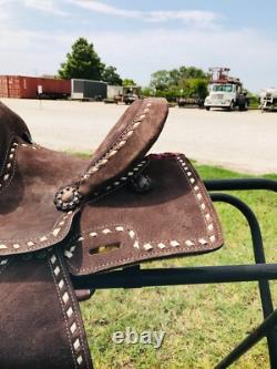 Adults-Kids & 8 Western Saddle Horse Barrel Saddle Deep Seat With Free Shipping