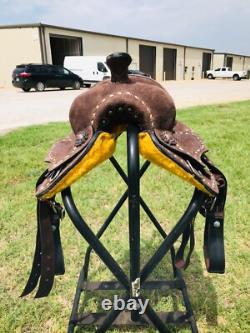 Adults-Kids & 8 Western Saddle Horse Barrel Saddle Deep Seat With Free Shipping