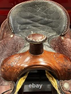 American Professional Western Leather Racing Saddle 16 Seat and 8 Gullet