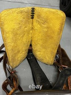 American Professional Western Leather Racing Saddle 16 Seat and 8 Gullet
