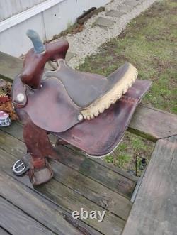 American Saddlery 15 in Pleasure/Trail Western Saddle, Brown Leather Traditional