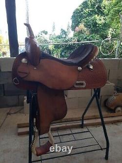 American Saddlery 16 All Around Western Barrel Racing Saddle VGC