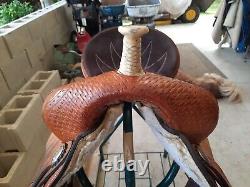 American Saddlery 16 All Around Western Barrel Racing Saddle VGC