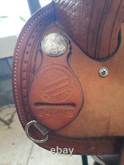 American Saddlery 16 All Around Western Barrel Racing Saddle VGC