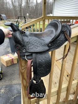 American Saddlery Little Britches Pony Black Leather saddle