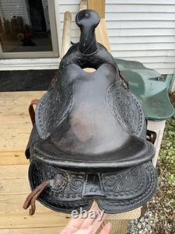 American Saddlery Little Britches Pony Black Leather saddle