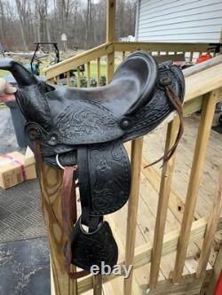 American Saddlery Little Britches Pony Black Leather saddle