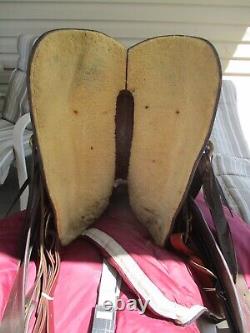 Antique 15'' Jc Higgins Western Ranch Slick Seat Saddle Sqhb