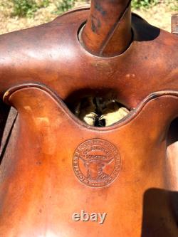 Antique 1920's Lichtenberger-Ferguson Saddle & Blanket (14 x 24) Made in L. A