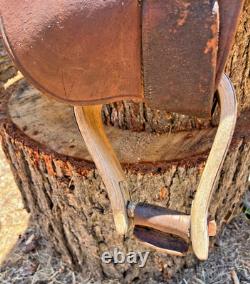 Antique 1920's Lichtenberger-Ferguson Saddle & Blanket (14 x 24) Made in L. A