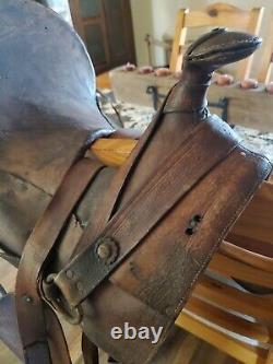 Antique A Fork Saddle High Back 13 Barn Find Collectable western