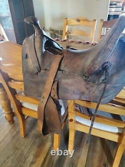 Antique A Fork Saddle High Back 13 Barn Find Collectable western