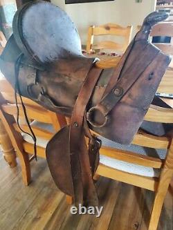 Antique A Fork Saddle High Back 13 Barn Find Collectable western