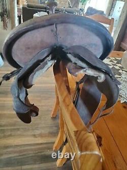 Antique A Fork Saddle High Back 13 Barn Find Collectable western