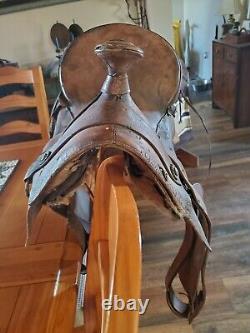 Antique A Fork Saddle High Back 13 Barn Find Collectable western