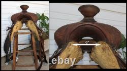 Antique Ben Varga 15 Western Saddle Tooled Leather San Antonio, TX North & Judd