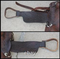 Antique Ben Varga 15 Western Saddle Tooled Leather San Antonio, TX North & Judd