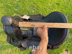 Antique F. J. Breganzer high back loop seat A fork Western saddle