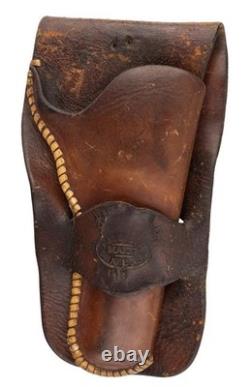 Antique F M Stern San Jose California CA leather revolver holster 1870s western