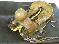 Antique Half Saddle #3-Old Mexican-Western-Rustic-Vaquero-Cowboy-Leather