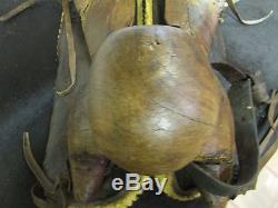 Antique Half Saddle #3-Old Mexican-Western-Rustic-Vaquero-Cowboy-Leather