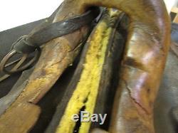 Antique Half Saddle #3-Old Mexican-Western-Rustic-Vaquero-Cowboy-Leather