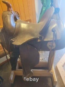 Antique Harpham Brothers 14 saddle collectable western riding vintage cowboy