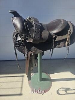 Antique Heiser Keyston Lichtenberger Western Pleasure Saddle 15