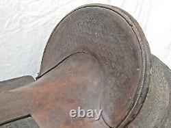 Antique High Back Mexican Western Saddle c. 1900