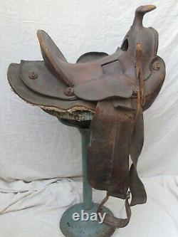 Antique High Back Mexican Western Saddle c. 1900