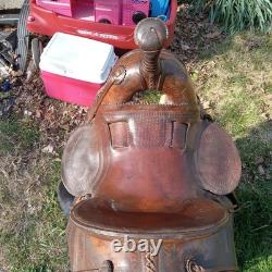 Antique John Clark & Son Portland Leather Saddle Over 100 Years Old Real Nice