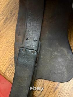 Antique Leather 16 inch Western Saddle Hand Tooled Barrel Trail Saddle