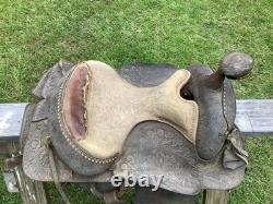 Antique Leather Western Saddle