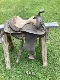 Antique Leather Western Saddle