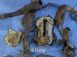 Antique Mexican Charro Saddle Tree With Original Pieces Of Leather & Stirrups