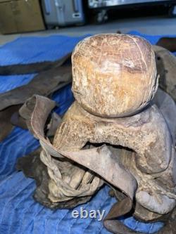 Antique Mexican Charro Saddle Tree With Original Pieces Of Leather & Stirrups