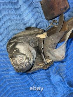 Antique Mexican Charro Saddle Tree With Original Pieces Of Leather & Stirrups