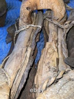 Antique Mexican Charro Saddle Tree With Original Pieces Of Leather & Stirrups