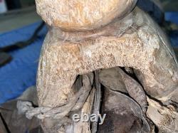 Antique Mexican Charro Saddle Tree With Original Pieces Of Leather & Stirrups