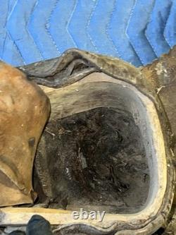 Antique Mexican Charro Saddle Tree With Original Pieces Of Leather & Stirrups