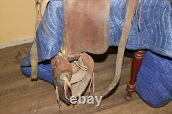 Antique Ornate Vintage Tooled Leather Horse Saddle Cowboy Western Decor