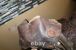 Antique Ornate Vintage Tooled Leather Horse Saddle Cowboy Western Decor