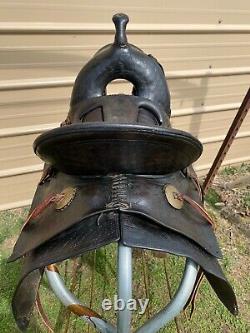 Antique R. T. Frazier high back loop seat A fork Western saddle