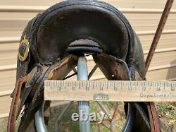 Antique R. T. Frazier high back loop seat A fork Western saddle