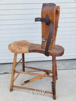 Antique Saddle Maker's Stand /Horse / Harness Leather Stitching Horse