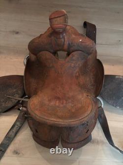 Antique Texas Tanning & Mfg. Co Collectible Western Ranch Saddle NO FOOT PEGS