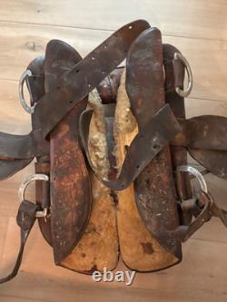 Antique Texas Tanning & Mfg. Co Collectible Western Ranch Saddle NO FOOT PEGS
